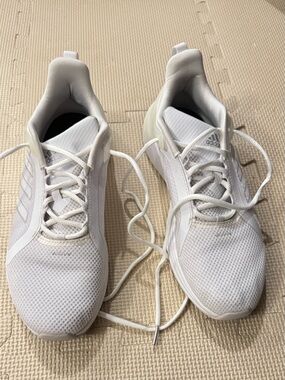 adidas women’s White Athletic Lace-Up Sneakers